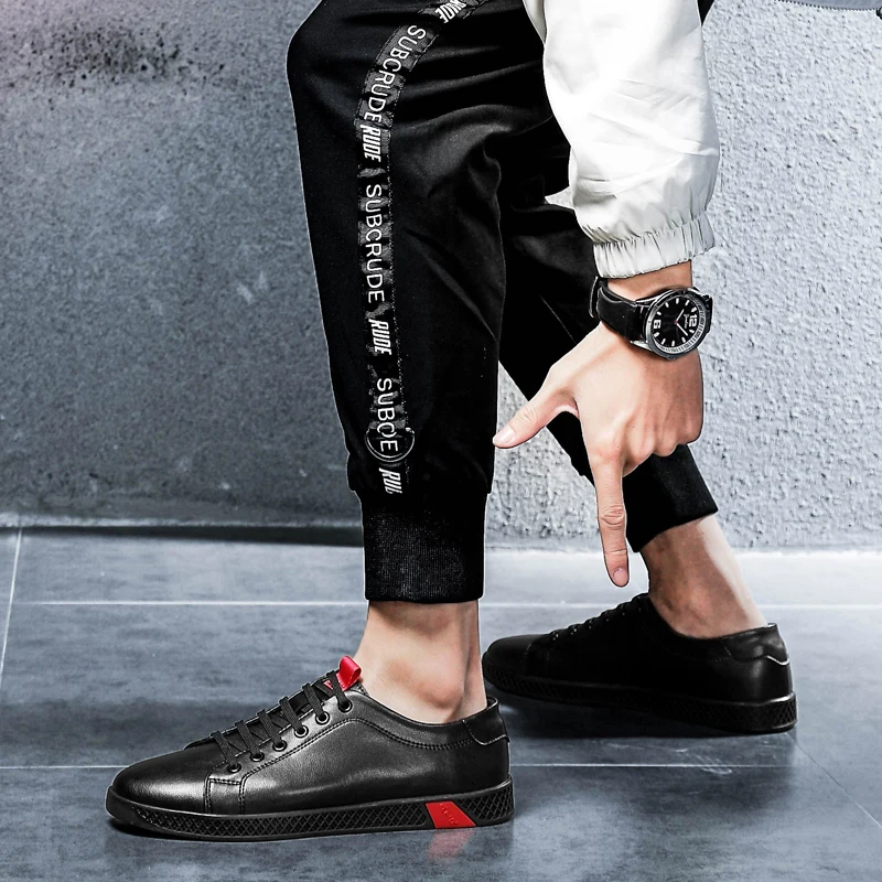 Роскошные мужские туфли Черные Оригинальные кроссовки повседневные лоферы