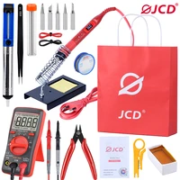 jcd 220v110v soldering iron kit 80w multi function button adjustable temperature soldering station lcd digital display iron908u