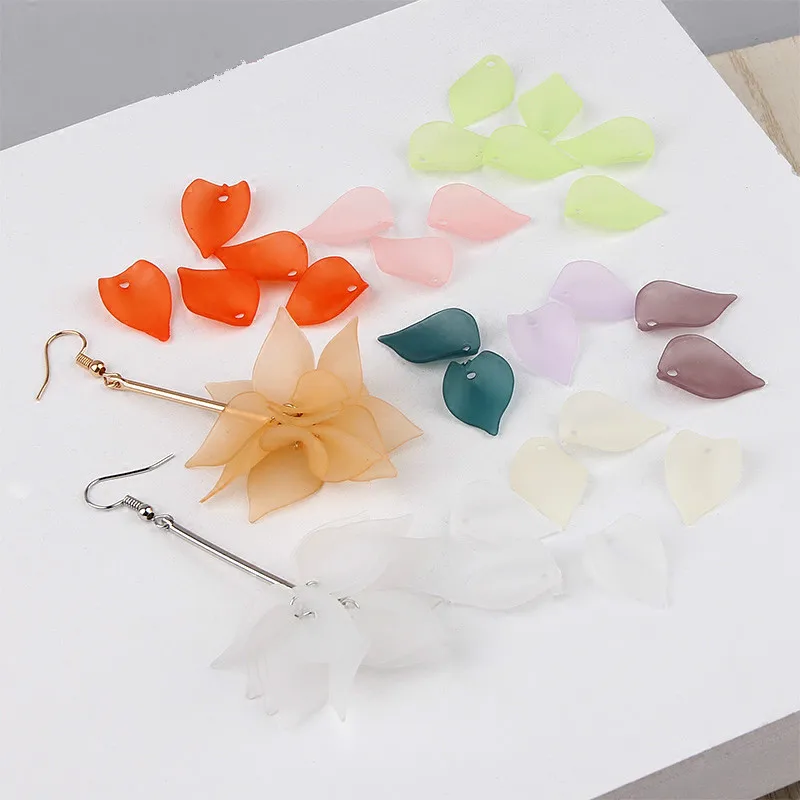 Красивые лепестки цветов аксессуары для подвески сделай сам корейские ювелирные
