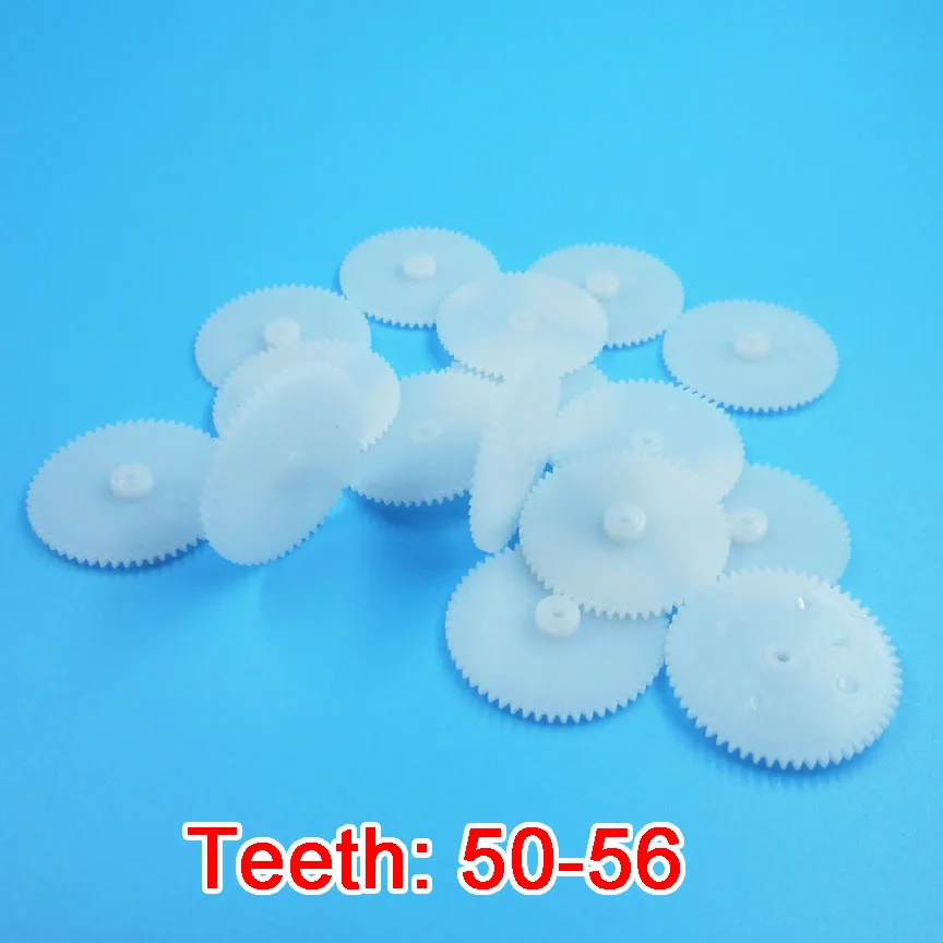 

POM Gears Number of Teeth 50-56 Big Plastic Gear Machine Motor Parts Toy Accessories 100pcs/lot