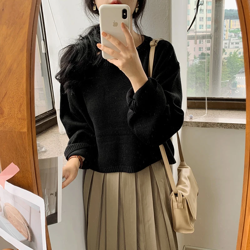 autumn womens sweaters 2022 korean style winter clothes women harajuku fashion vintage friends pullover knitted sweater | Женская одежда