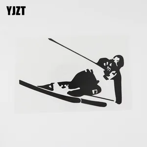 YJZT, 14, 8 х10, 2 см, Виниловая наклейка на автомобиль для катания на лыжах и мотоциклах, цвет черныйсеребристый, 8A-0631