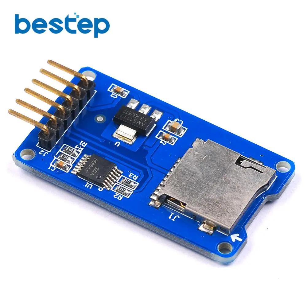 Модуль считывания карт Micro SD с интерфейсом SPI и чипом преобразователя уровня для