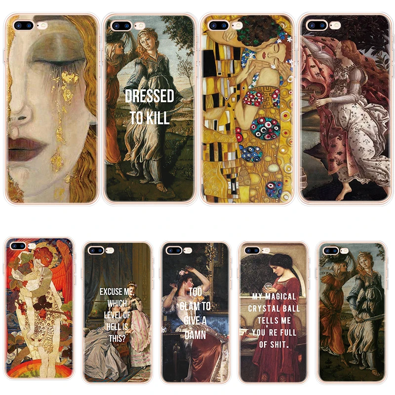 ТПУ чехол для телефона Renaissance для iPhone 8 7 6 6S Plus для iPhone XS Max XR TPU чехол для iPhone 5 5S SE 5C 11X4 4S чехол