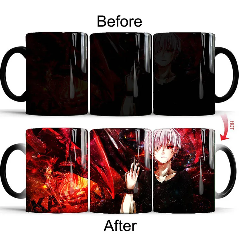 350 мл одежда с надписью Tokyo Ghoul магических кружек аниме Теплочувствительный Цвет
