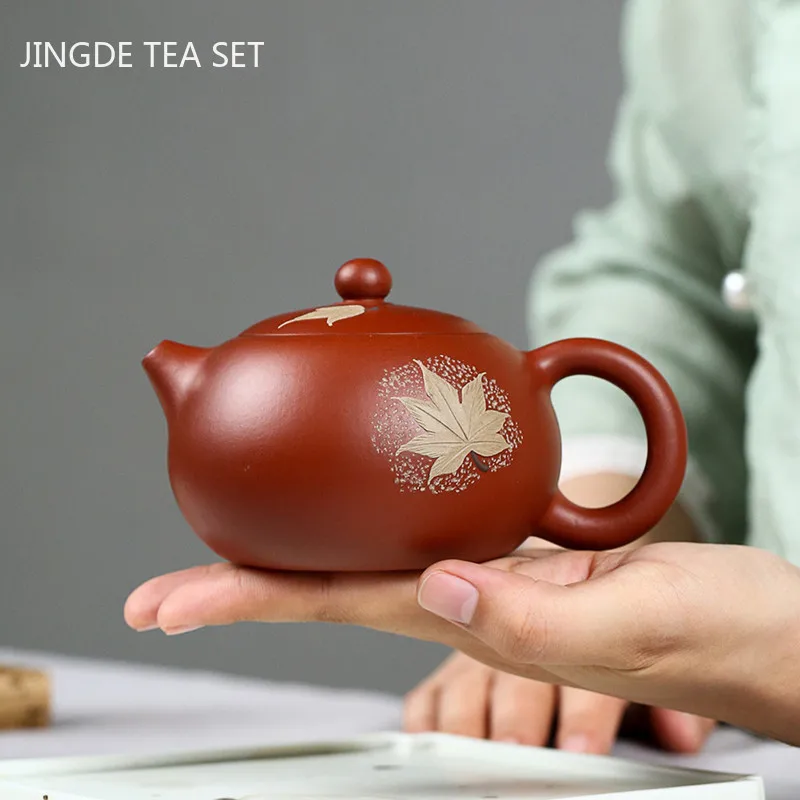 

Аутентичный чайный горшок Yixing из фиолетовой глины, сырая руда, фильтр Dahongpao, чайный горшок Zisha Xishi, красивый чайник, индивидуальный чайный наб...