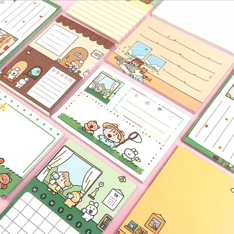 

50pcs/100pcs Cute Cartoon Notebook Loose Leaf Notepad Refill DIY Diary Pages Student Memo Pad 2 size can be chosen
