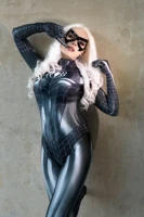 newest female black cat symbiote mary jane cosplay costume halloween mj superhero suit for adultkids