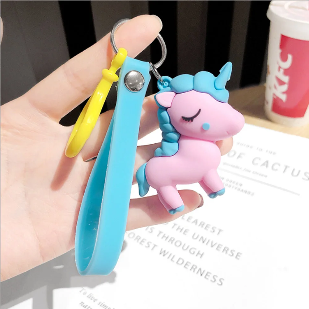 3D силиконовые брелки с аниме лошадью Мультяшные милые детские игрушки подвеской