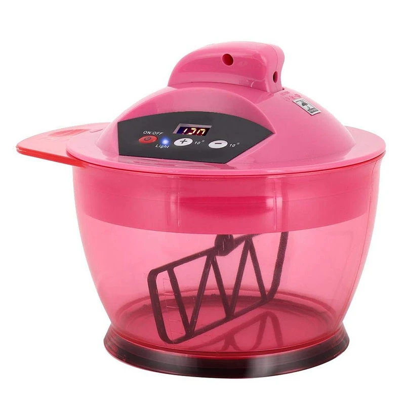 

Electric Hair Coloring Bowl, Hair Art Dyestuff Automatic Mixer Blender Household Hair Dye Cream Mixing Bowl Kit Pink