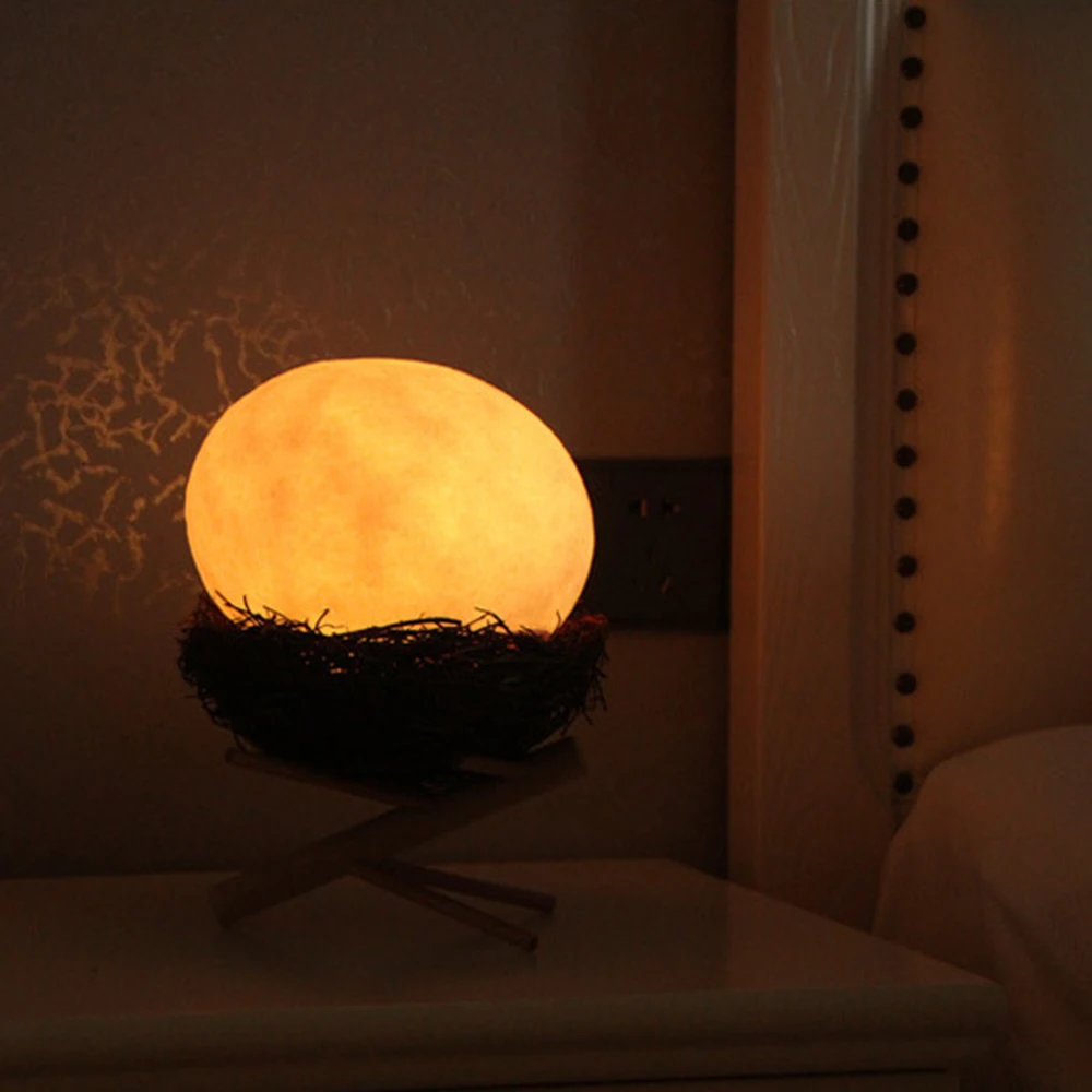 Светодиодная лампа в виде птичьего гнезда ночник с 3D рисунком цветной сенсорный