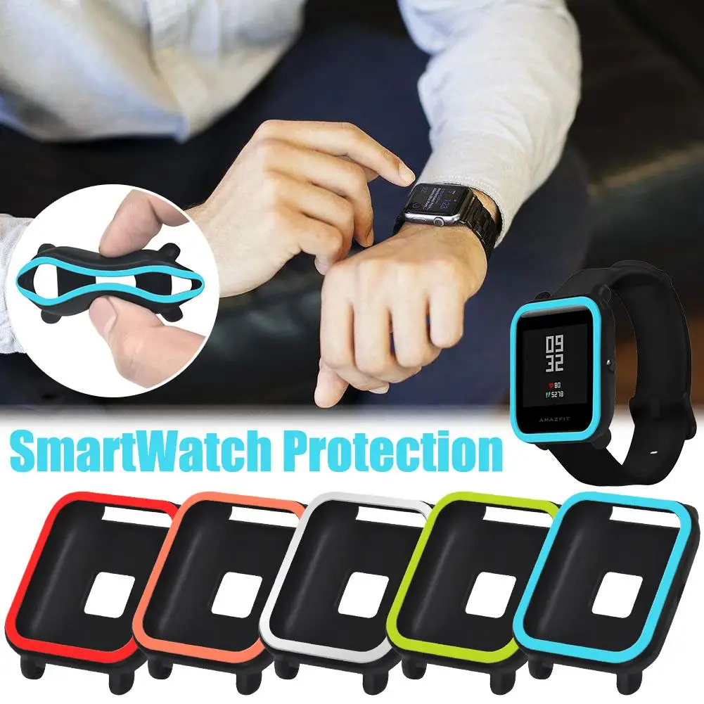 Мягкий ТПУ защитный силиконовый чехол для Huami Amazfit Bip Молодежные Часы SmartWatch Watachband