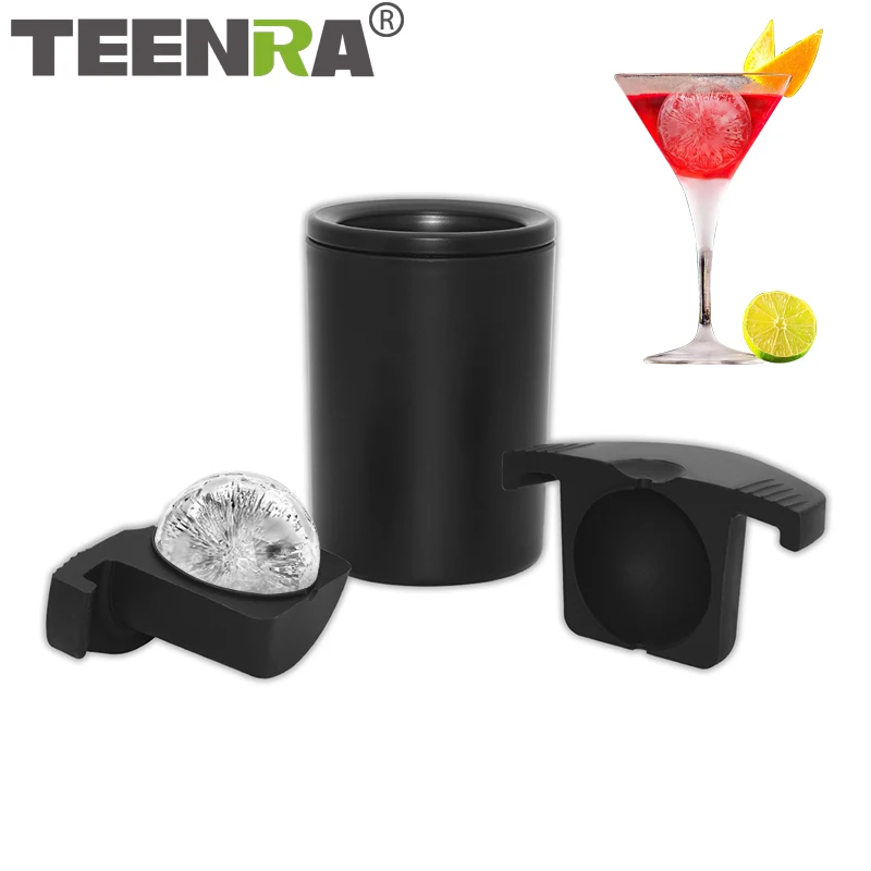 TEENRA Whiskey Ice ball Molds Crystal Clear Ice Ball Maker Whiskey Tray Mould Silicone Ice Ball Mold Kitchen Tools