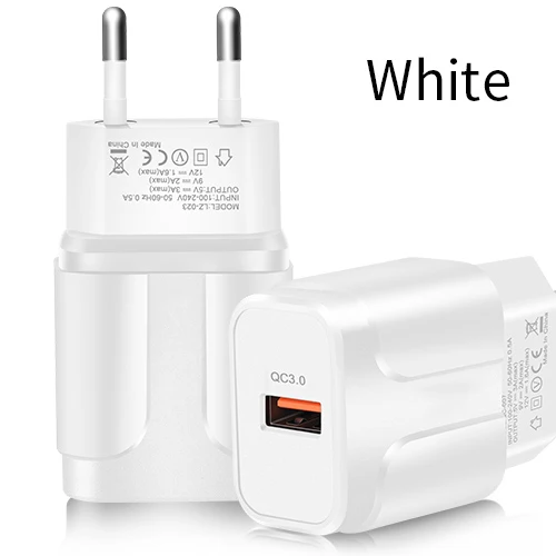 EU White ROCK Quick Charge 3,0 быстрое Usb зарядное устройство QC3.0 настенное зарядное устройство для мобильного телефона для iPhone X Xiaomi Mi 9 планшета iPad EU QC Быстрая зарядка - Plug Type: EU White