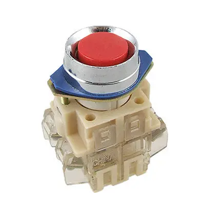 AC 660V 10A красный знак зажигания Кнопка с самовозвратом переключатель 1 нет N/O NC N/C |