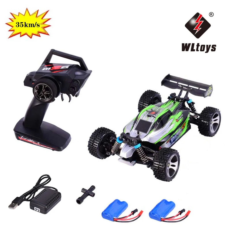 

35KM/H RC Car WLtoys A959-A 2.4G 1/18 Scale Remote Control Off-road Racing Car High Speed Stunt SUV Toy Gift RC Shockproof