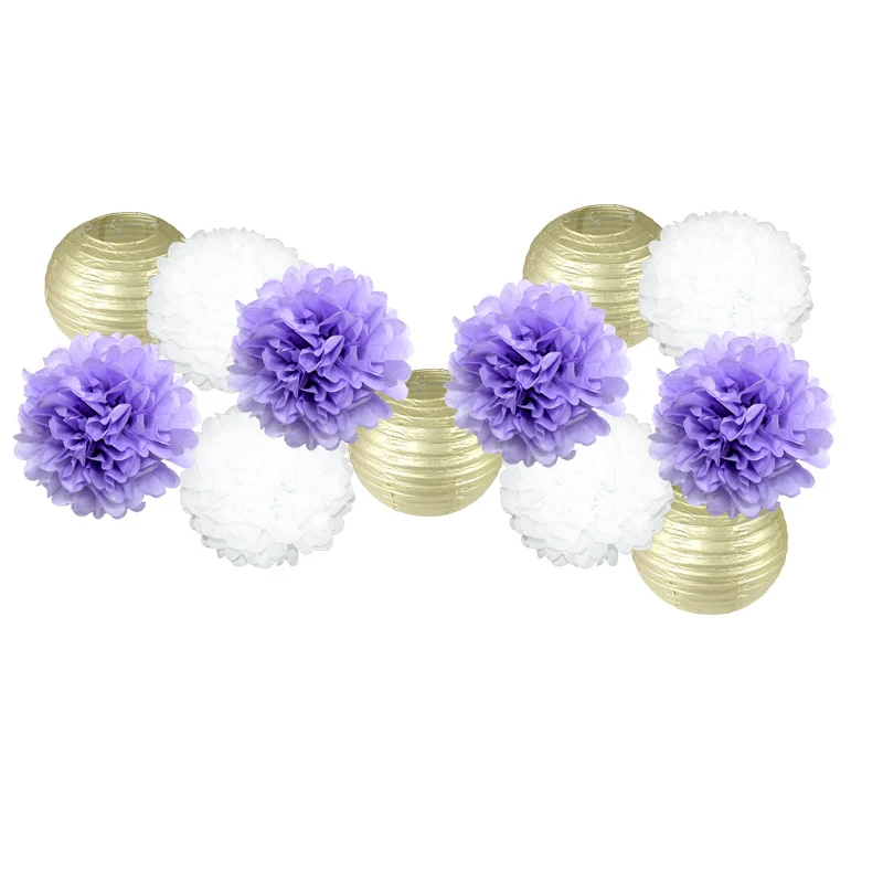 12 шт./компл. золотой серебряный подвесной бумажный цветочный шар искусственный