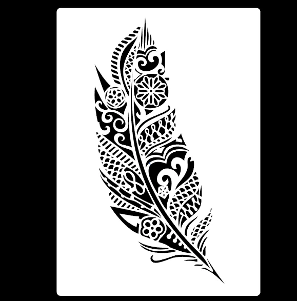 

CraftArtGo DIY трафареты "перо" алмазов картина раскраска для скрапбукинга украшения торта сито для сахарной пудры печатной формы набивной стол