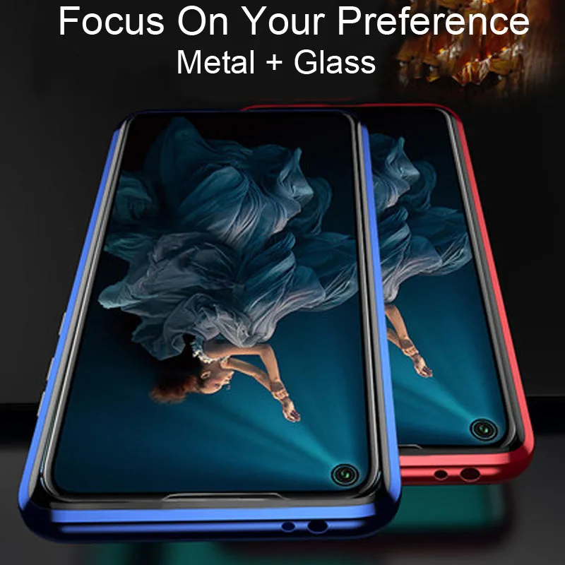 Роскошный Магнитный адсорбционный чехол для huawei Honor 20 S, металлическая рамка, Doubl, боковая стеклянная крышка, Honor20S, защитный чехол для телефона, оболочка
