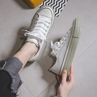 2021 summer new canvas shoes korean style female students versatile small white shoes womens leisure running board shoes