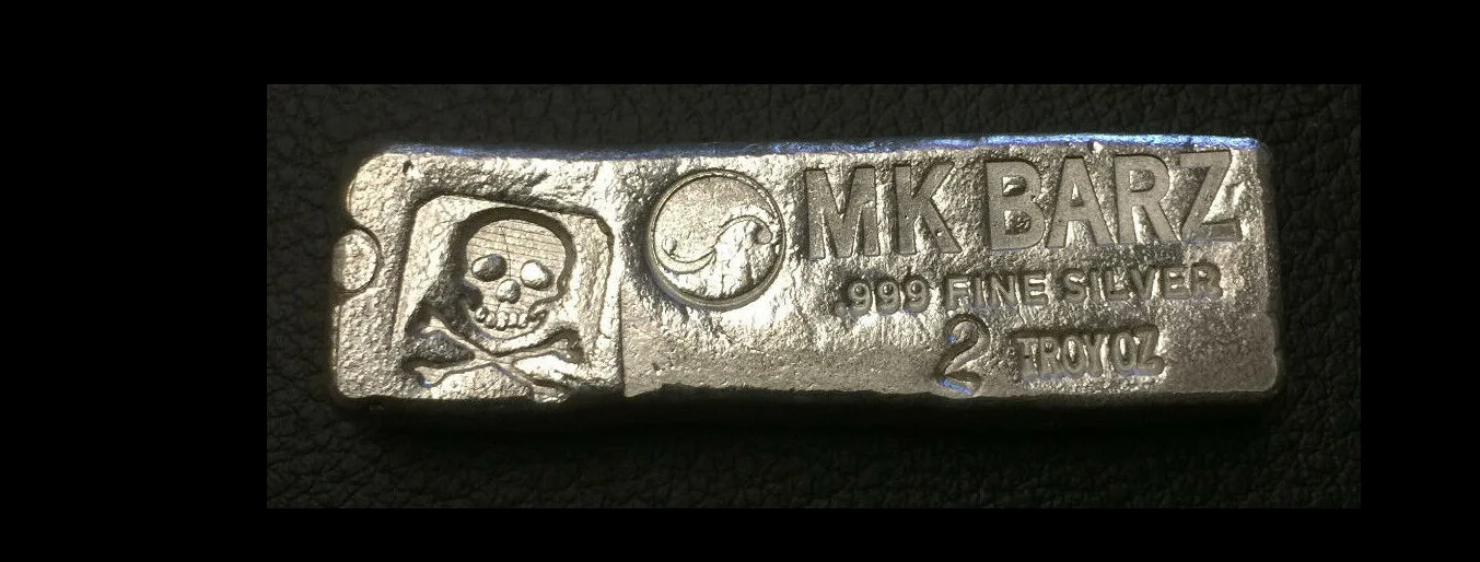 

2 OZ Silver bar copper plated with silver-4
