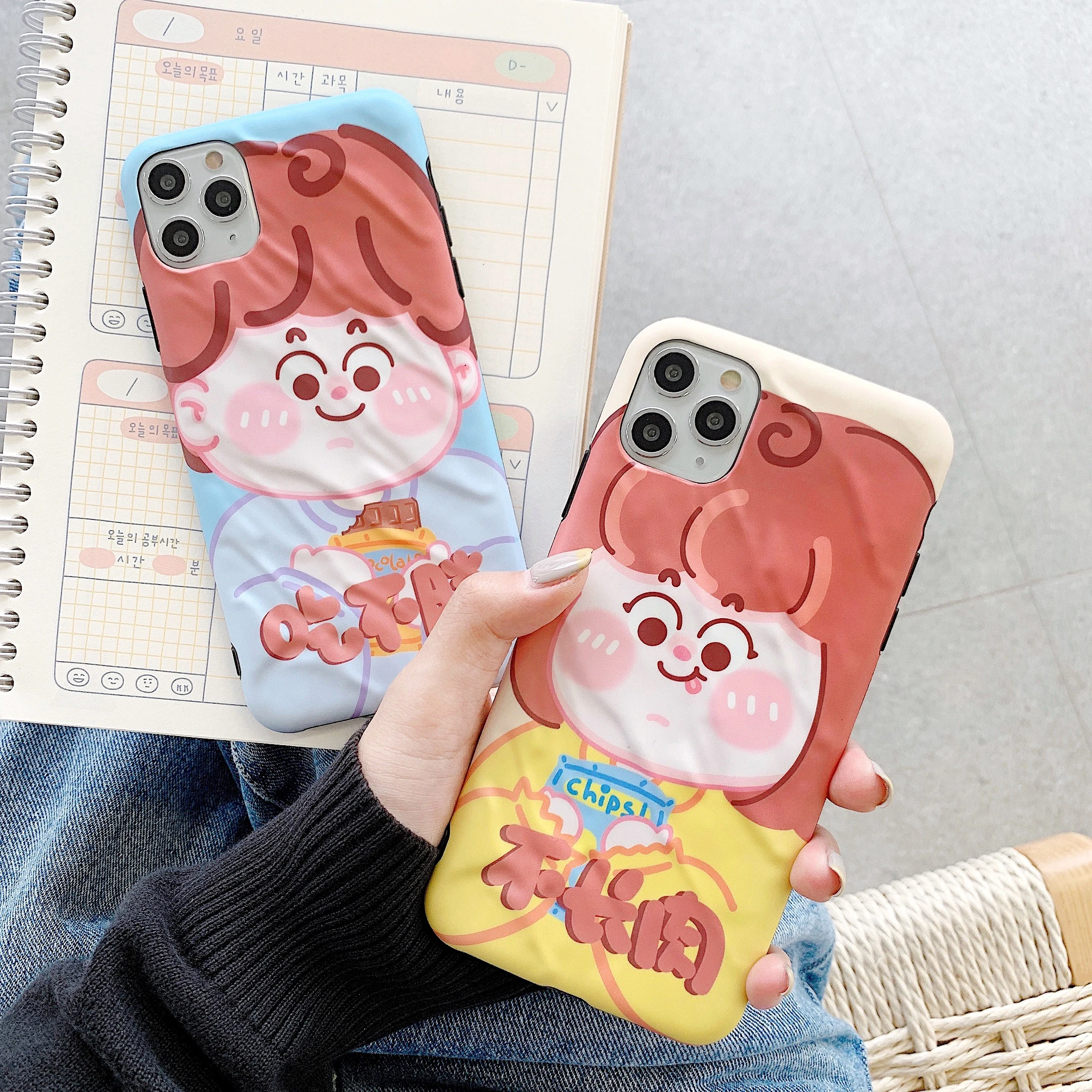 Силиконовый чехол для iPhone 11 11pro MAX мягкие Мультяшные чехлы мальчиков и девочек 7 8