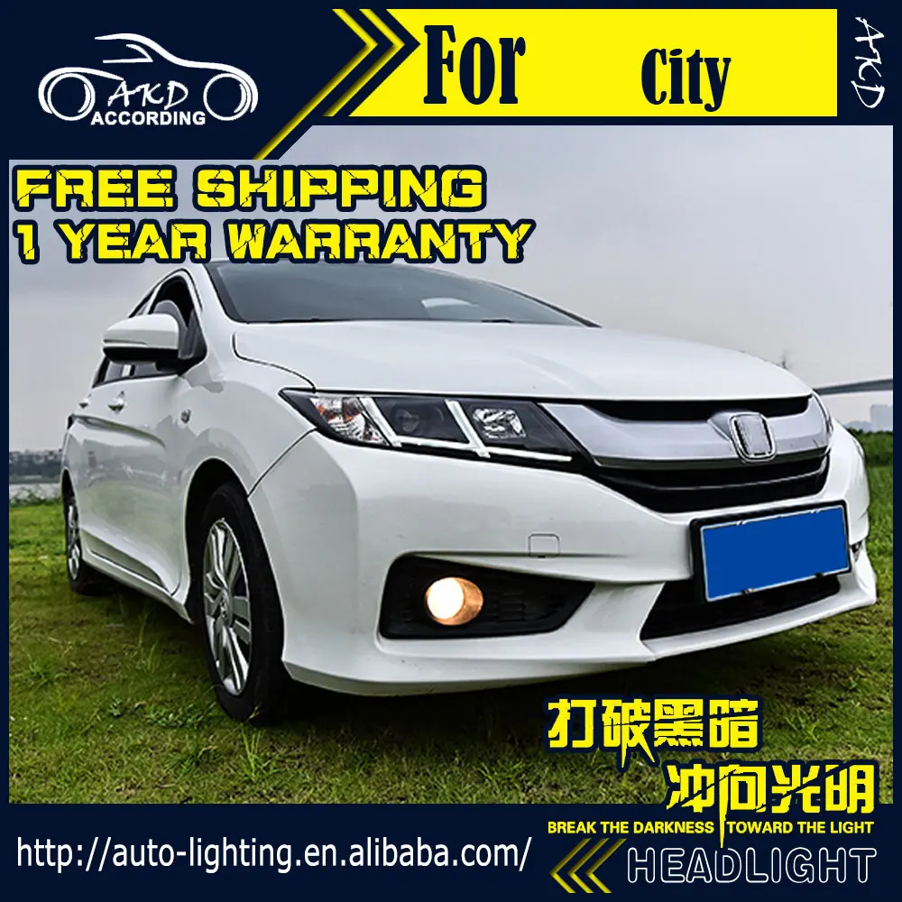 АКД стайлинга автомобилей Фара для Honda City фары Новинка 2014 года город светодиодный