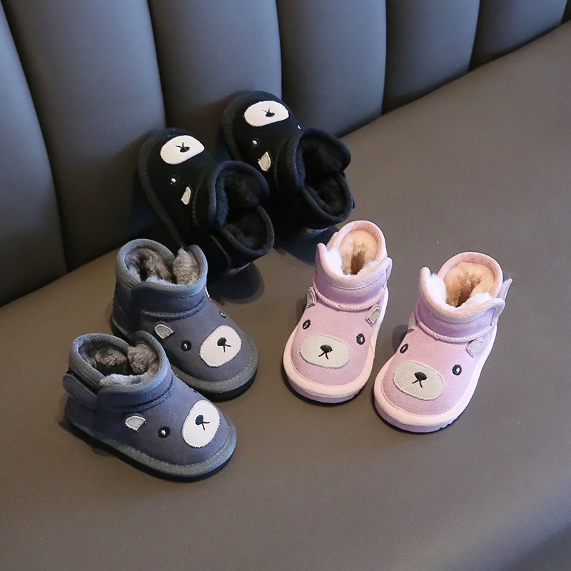 2019 Winter Infant Snow Boots Toddler Girls Boys Non-slip Soft Bottom Warm Outdoor Baby Kids Plush Cotton Shoes | Мать и ребенок