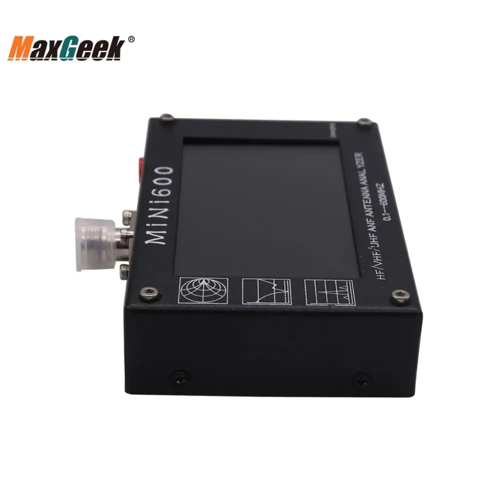 Анализатор антенны Maxgeek MINI600 HF/VHF/UHF 0 1 600 МГц с сенсорным экраном TFT LCD 4 3