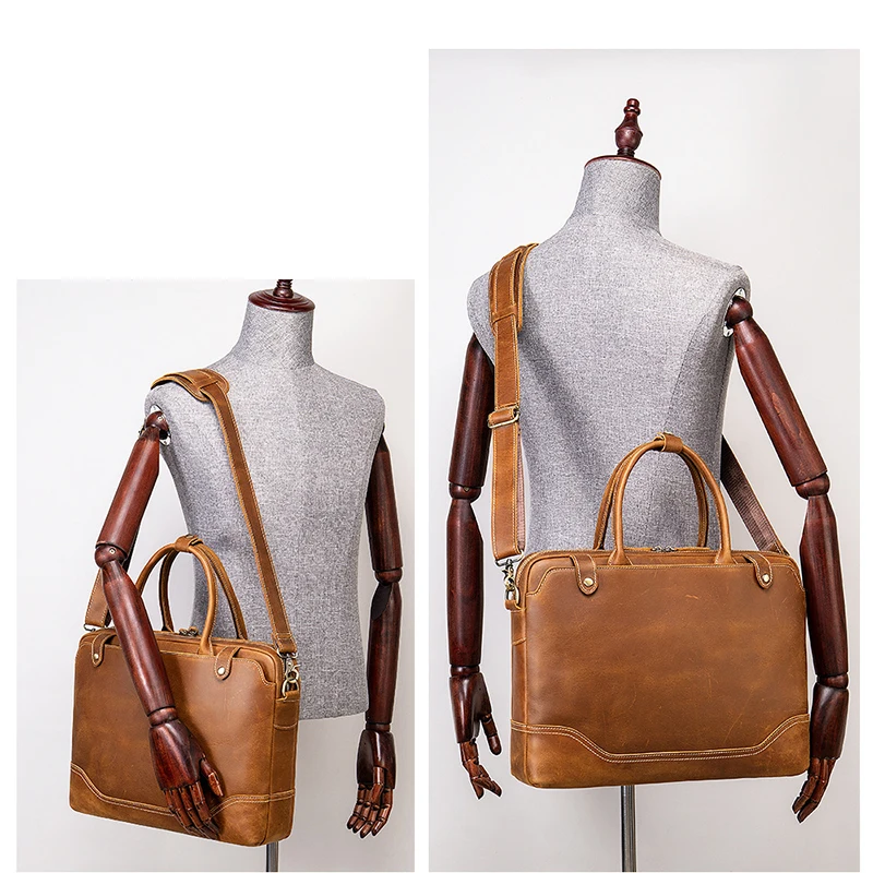 Портфель из натуральной кожи мужская деловая сумка мужские сумки на плечо для