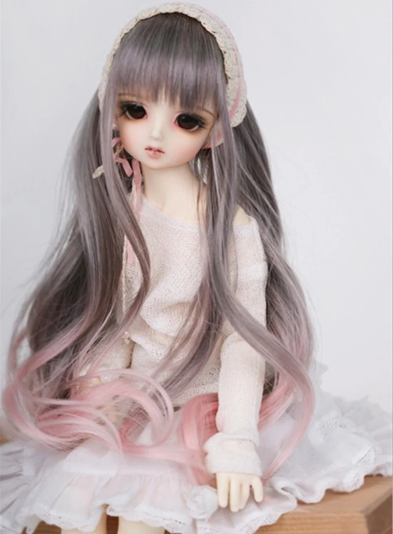 Новые 1/3 1/4 1/6 1/8 Bjd парик высокая Температура модные длинные волнистые провод Bjd парик SD для BJD кукла