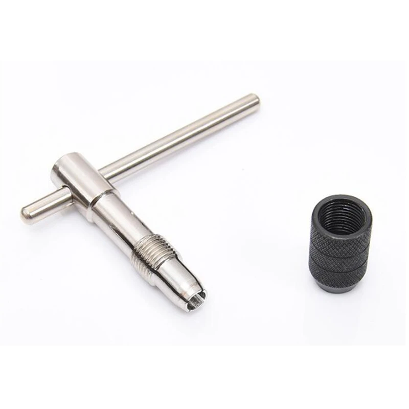 

5Pcs T-Handle Ratchet Tap Adjustable Wrench Tap Die Wrench with Machine Screw Thread Metric Plug Tap Hand Tools