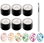 Набор Натуральных сухих цветов для ногтей MEET ACROSS, 6 коробок, удаляемый замачиванием Гель-лак для ногтей, гель с цветами лак для ногтей, наборы для самостоятельного дизайна и маникюра