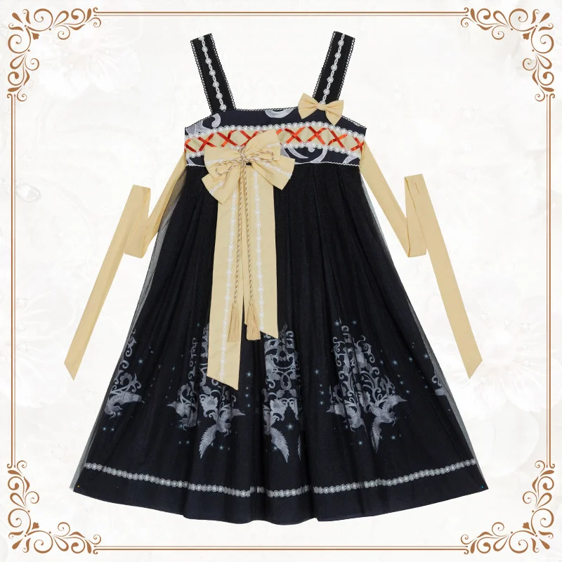 

Cherry love Chinese Lolita Dress Fengming jsk high waist Chinese element milk top Lolita