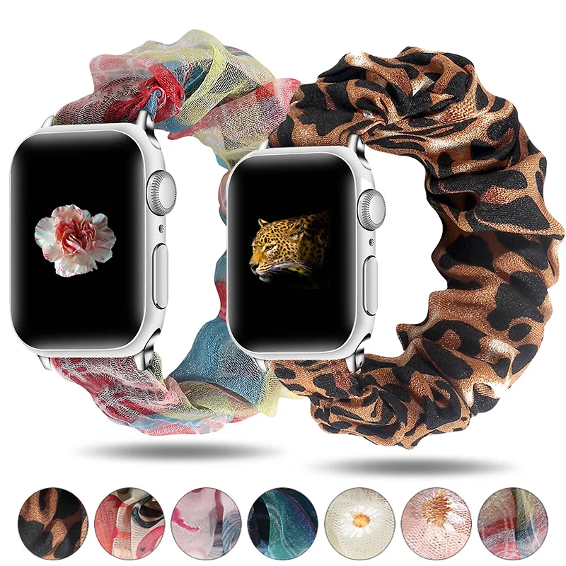 

New Watchband Scrunchie Elastic for Apple Watch 5 4 3 2 38mm 40mm 42mm 44mm replacement strap for iwatch Series 5 4 3 bracelet