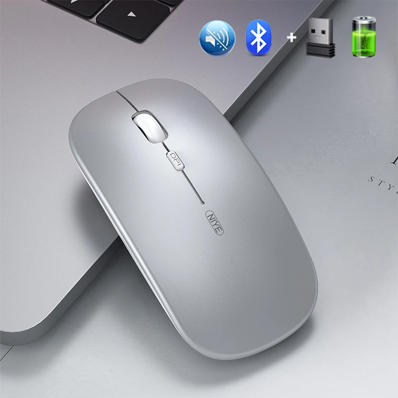 Мышь Беспроводная игровая, Bluetooth + 2,4 ГГц - изображение