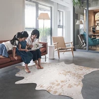 imitation cowhide irregular carpet living room study coffee table floor mat american style home bedside floor modern carpet
