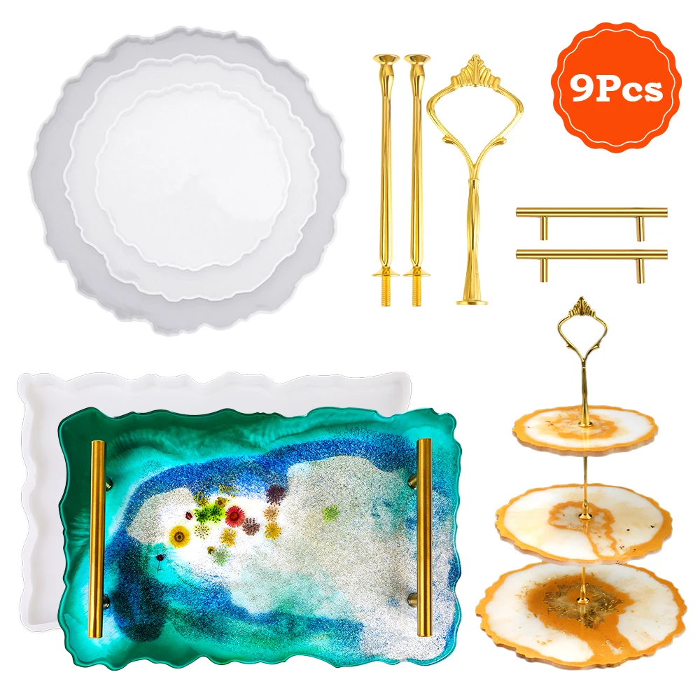 9 шт. силиконовые каботажное судно формы 3 х слойные поднос плодоовощ эпоксидной