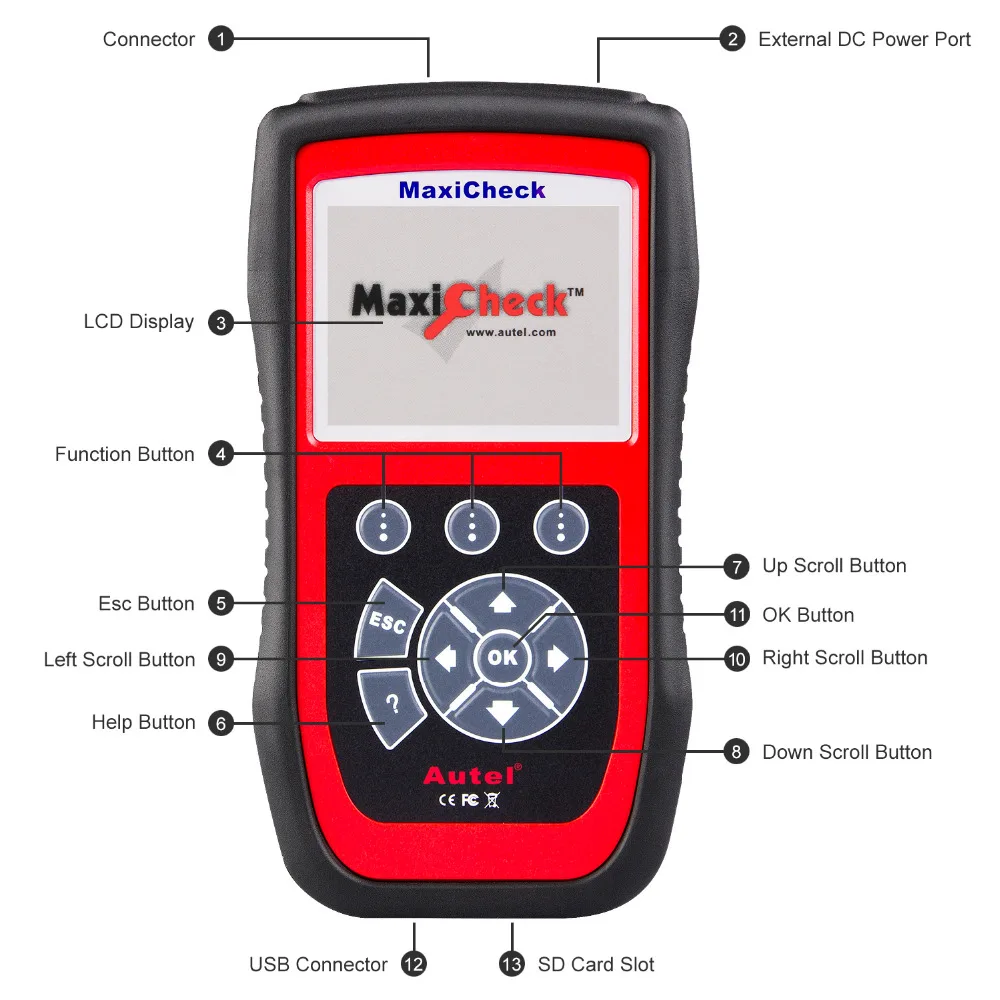 Autel MaxiCheck Pro OBD2 сканер диагностический для автомобиля EPB/ABS/SRS/SAS функция обновление