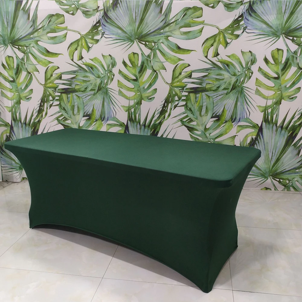 

Rectangular Tablecloths Spandex Stretch Table Cover For Wedding Hotel Home Event Party Decoration 1PC