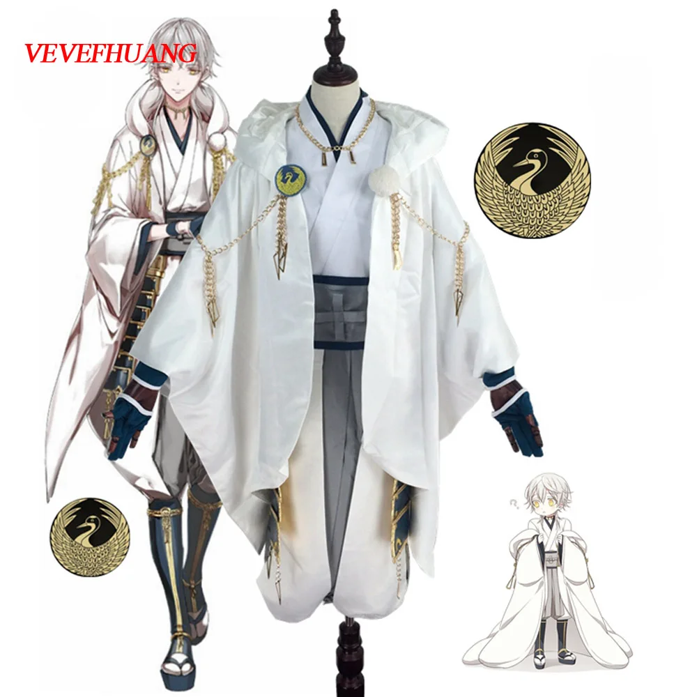 

Kосплей Anime Touken Ranbu Tsurumaru Kuninaga Cosplay Online White Widows Samurai Disfraz Halloween Xmas Costume