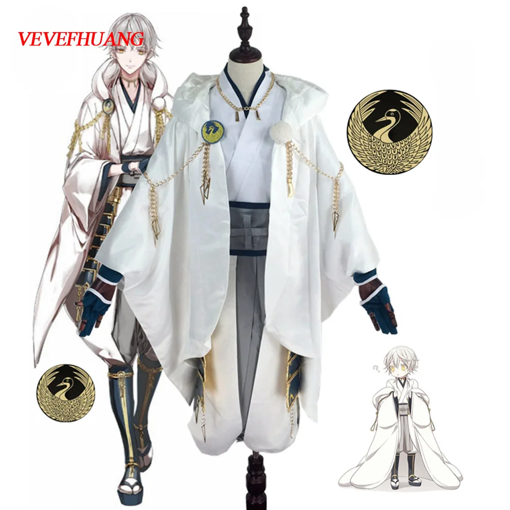 VEVEFHUANG Kосплей аниме Touken Ranbu tsurумару кунинага косплей онлайн белый вид самурайский