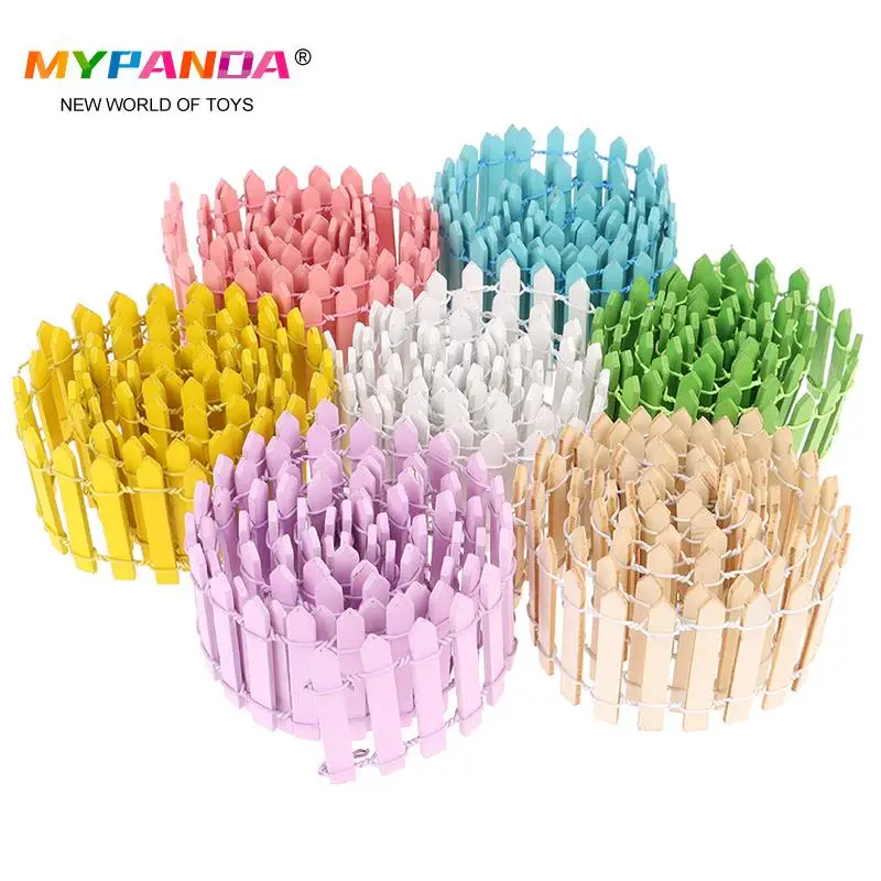

100*5cm Doll House Miniature Small Wood Fence DIY Fairy Garden Micro Dollhouse Plant Pot Decor Ornament DIY Miniature