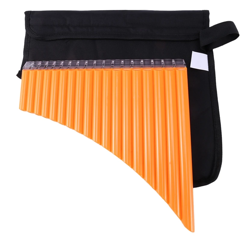 

18 Pipes Pan Flute Panpipe with Carrying Bag Music Woodwind Instrument for Beginner Student Kids Children Gift