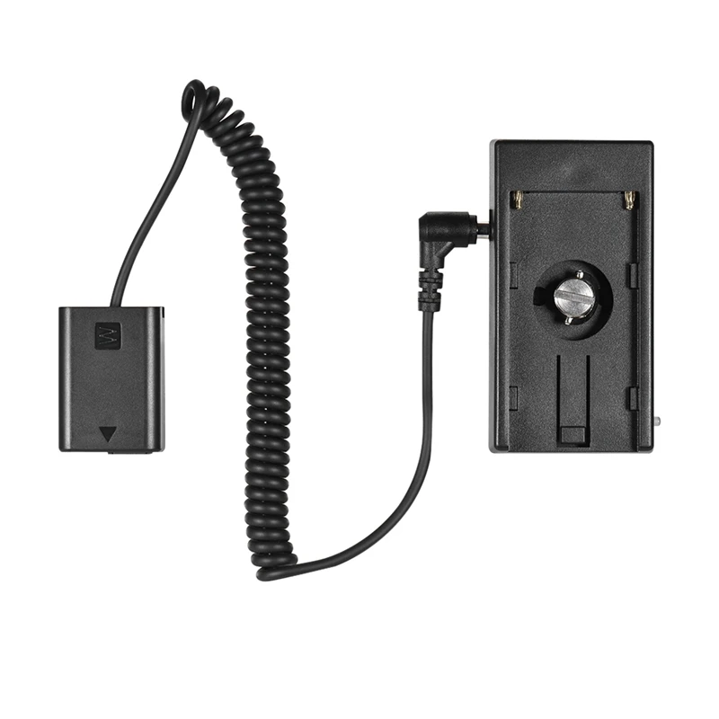 

Dummy Battery,Full Decoding Dummy Battery to NP-F970 Battery Adapter Hot Shoe Mount Plate NP-FW50 for Sony A7/A7R/A6300