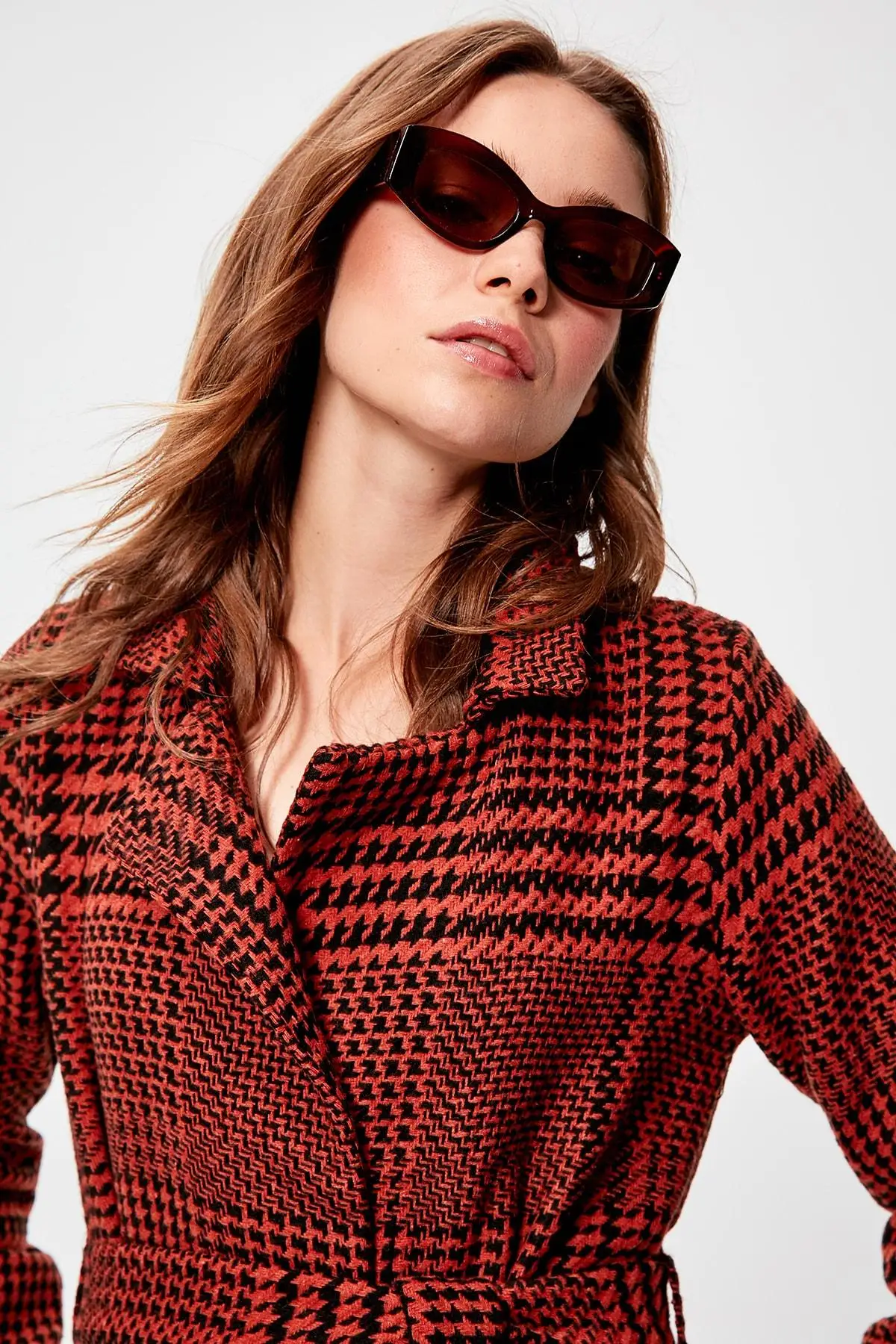 Трендовое пальто с принтом в виде корсета корсетом и корицей TWOAW20KB0133 | Женская