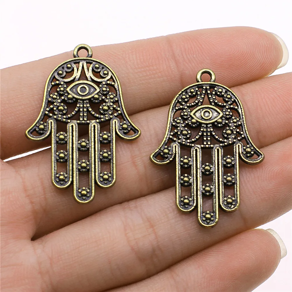 

Clearance Sale 4pcs Antique Bronze Color 25x36mm Palm Charms Pendant For Jewelry Making Diy Jewelry Findings