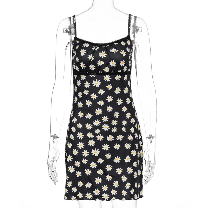 NEDEINS Fashion Floral Dresse Summer Backless Mini Party Dress For Women Dresses 2020 Ruffle Sundresses | Женская одежда