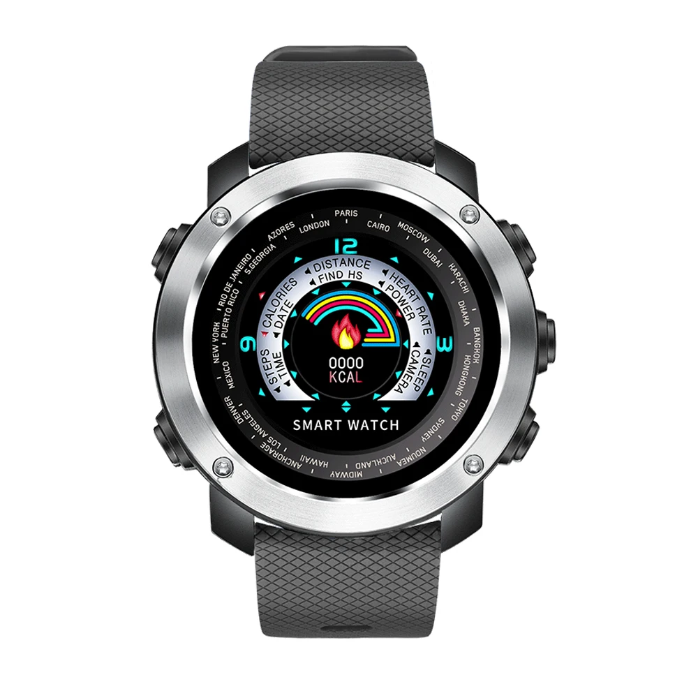 Metal Dial Grey Bozlun 3D умные цифровые часы для мужчин, уличные спортивные часы, монитор сердечного ритма, шагомер, калории, фитнес, Bluetooth, умные часы W30 - Цвет: Metal Dial Grey