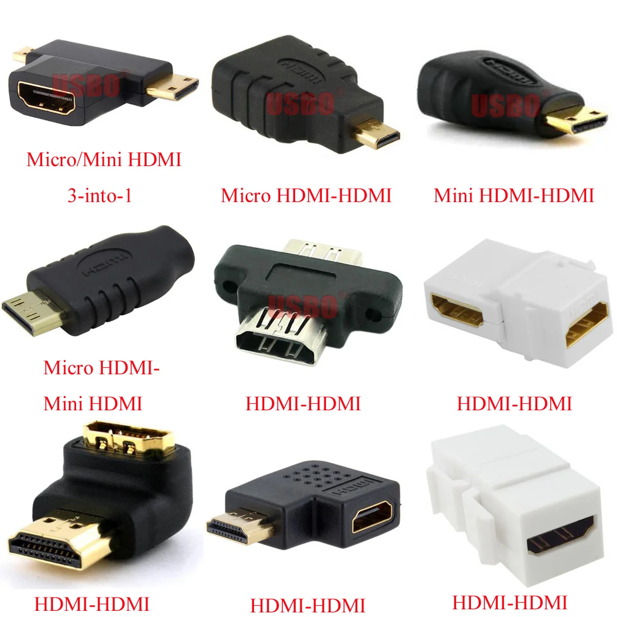 Высококачественный черно-белый Удлинительный Шнур Micro Mini HDMI разъем адаптера HD